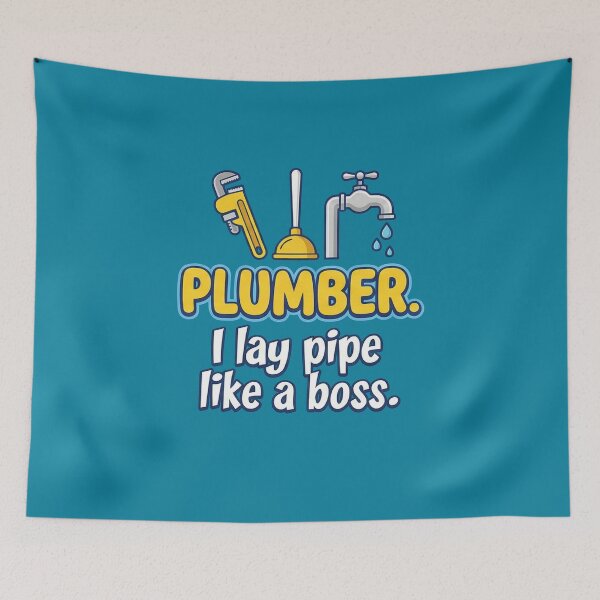 Item preview, Plumber I Lay Pipe Like A Boss - Funny Adult Humor Trade Art designed and sold by AdyKurniawan.