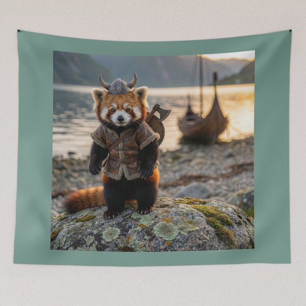 Item preview, Eric the Red Panda Viking designed and sold by Tridentulus.