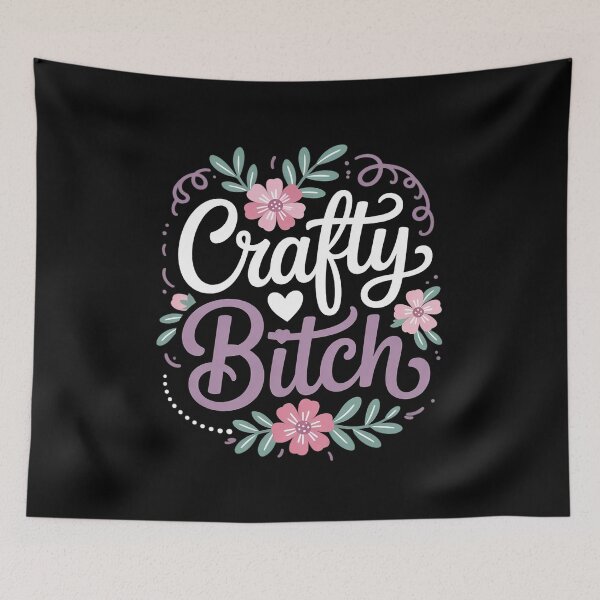 Item preview, Crafty Bitch Illustration for Women Crafters designed and sold by andreaswest.