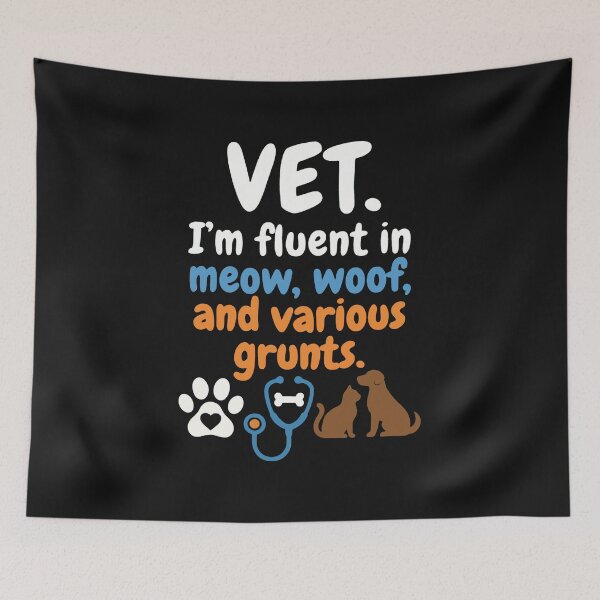 Item preview, Vet I'm Fluent In Meow Woof And Grunts - Funny Veterinarian Art designed and sold by AdyKurniawan.
