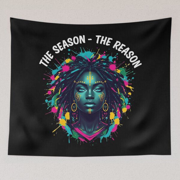 Item preview, The Season The Reason Afro Art Portrait – Bold Cultural Illustration designed and sold by Teetreasure2.