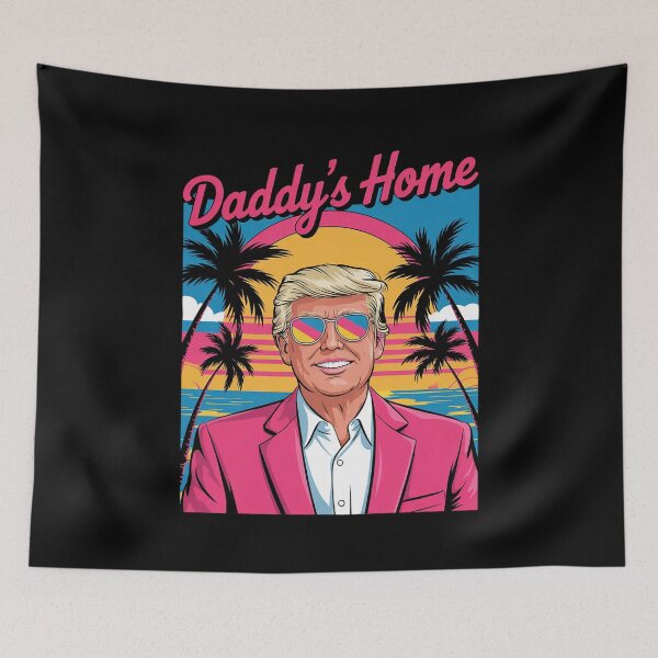 Item preview, Humor Daddys Home White House Trump Pink  designed and sold by MarkLeedsArt.