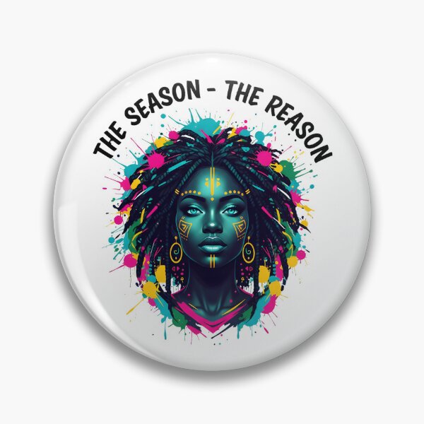 Item preview, The Season The Reason Afro Art Portrait – Bold Cultural Illustration designed and sold by Teetreasure2.