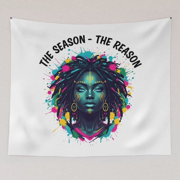 Item preview, The Season The Reason Afro Art Portrait – Bold Cultural Illustration designed and sold by Teetreasure2.