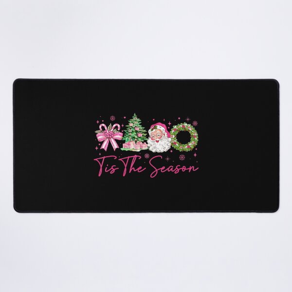 Item preview, Tis The Season Pink Santa Christmas Coquette Bow designed and sold by WayTBeenkenArt.