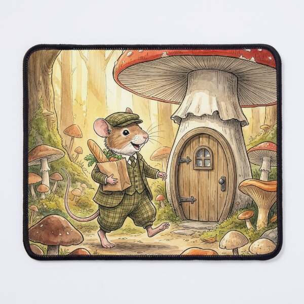 Item preview, Mouse Lives in Mushroom House designed and sold by Tridentulus.