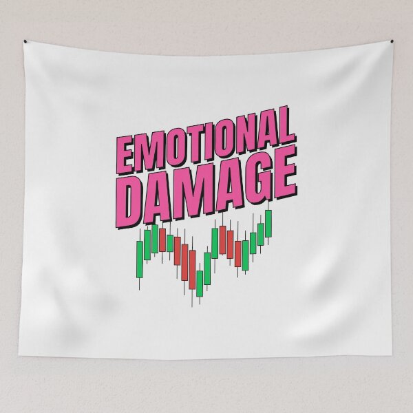 Item preview, Emotional Damage Trading Meme – Stock Market Candlestick Chart Humor designed and sold by PixelPlush.