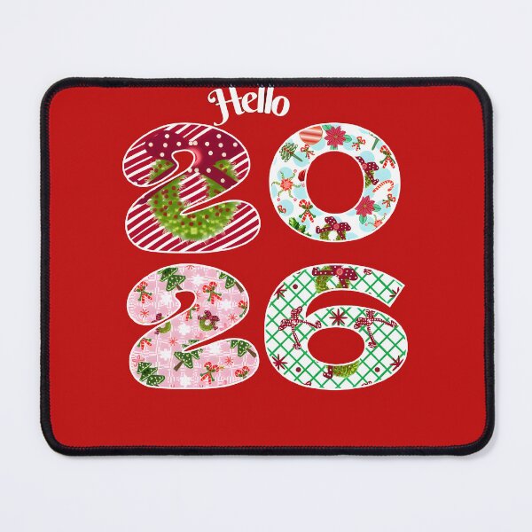 Item preview, Hello 2026 Fun Christmas Pattern Block Numerals designed and sold by HopeAndHustle.