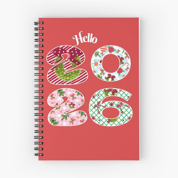 Item preview, Hello 2026 Fun Christmas Pattern Block Numerals designed and sold by HopeAndHustle.