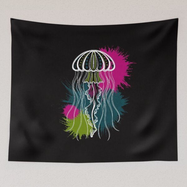 Item preview, Colourful paint Splashed Jellyfish designed and sold by margaridroso.