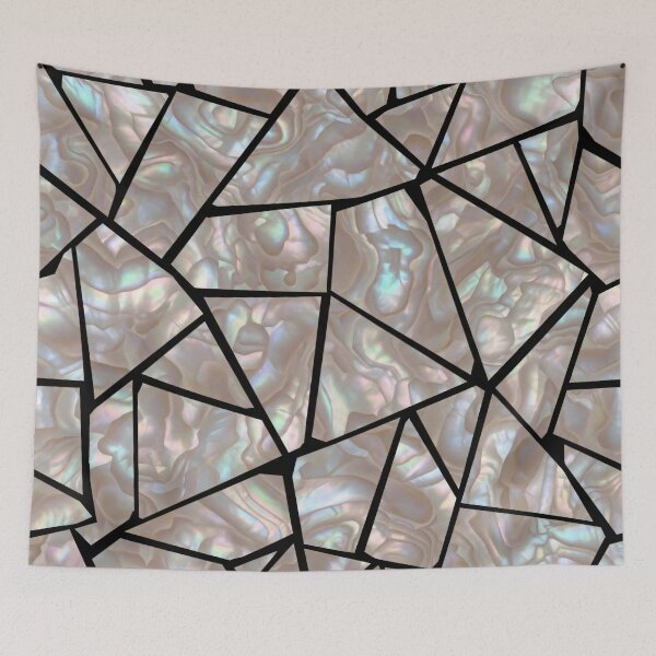 Item preview, Black Grout Pearl Mosaic designed and sold by Kaleidoscope Print.