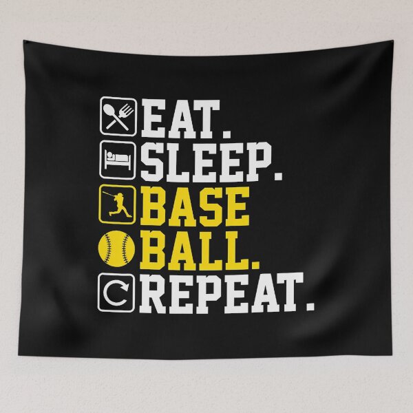 Item preview, Eat Sleep Baseball Repeat designed and sold by oglesum.