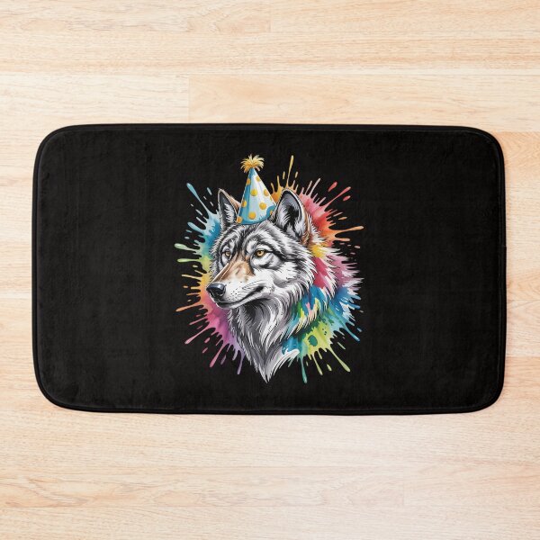 Item preview, Wolf Birthday Hat Themed Party Wolves Painting Wolf Lover designed and sold by margaridroso.