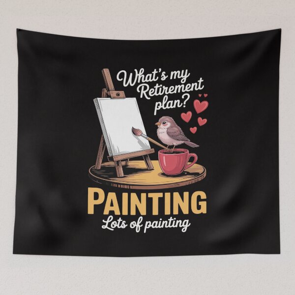Item preview, Whats My Retirement Plan Painting Artist designed and sold by margaridroso.