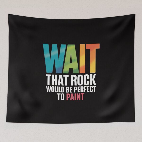 Item preview, Rock Painting  Wait Rainbow Rock Art designed and sold by margaridroso.