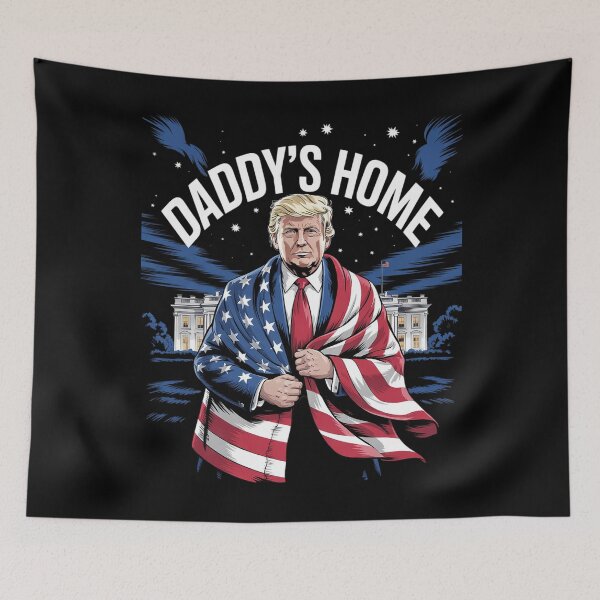 Item preview, Daddy's Home Trump Take America Back US Flag  designed and sold by MarkLeedsArt.
