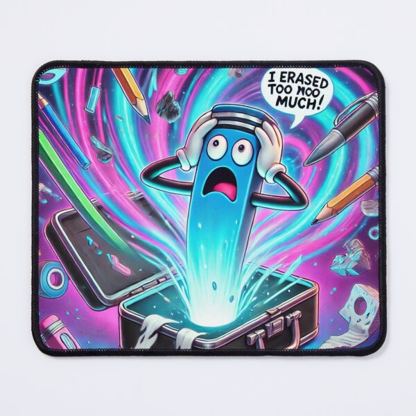 Item preview, I Erased Too Much – Creative Meltdown Chaos designed and sold by ComedyInkFactor.