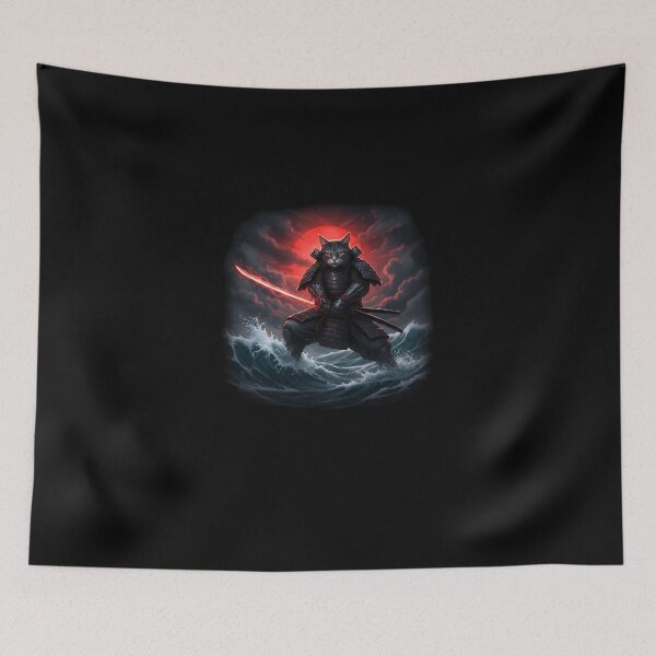 Item preview, Dark Samurai Cat – Cinematic Japanese Fantasy designed and sold by SWEET-TINAPAY.