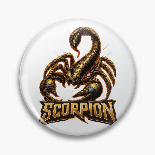 Item preview,  Highly Detailed Metallic Scorpion Badge Design designed and sold by newvisionart191.