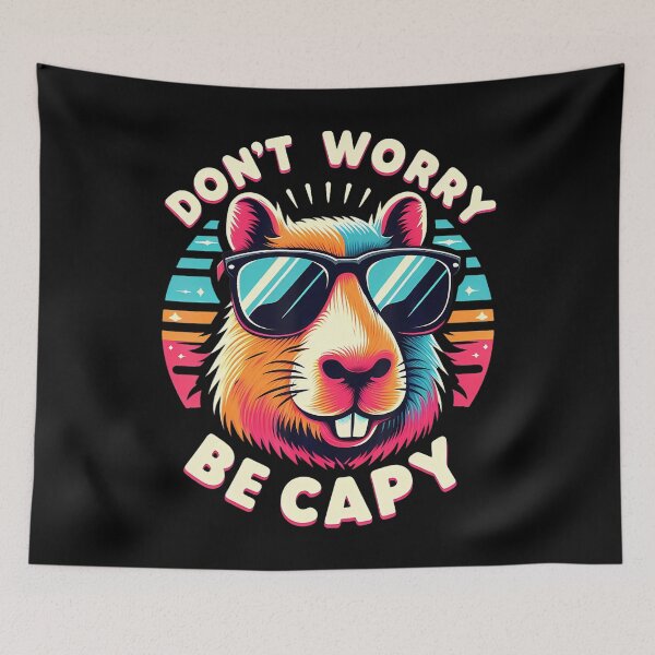Item preview, Capybara Lovers Don't Worry Be Capy Funny Capybaras designed and sold by heupelipocko.
