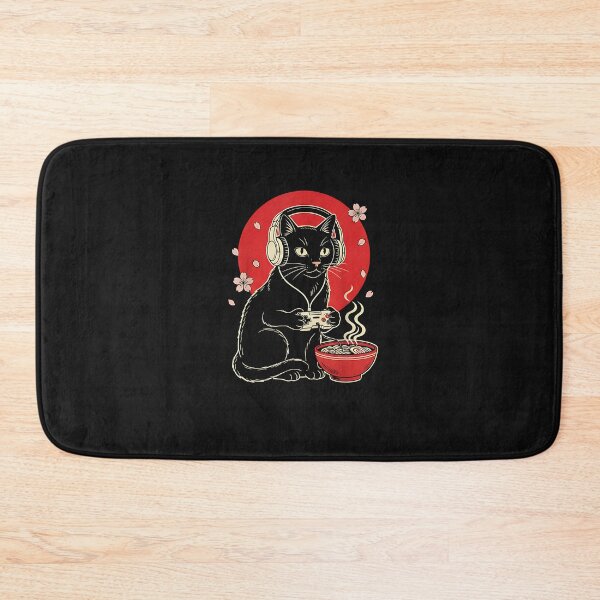 Item preview, Gamer Cat Eating Ramen – Japanese Gaming Cat  designed and sold by SWEET-TINAPAY.