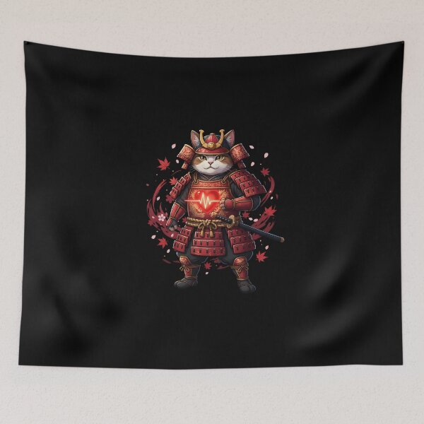 Item preview, Heart of the Samurai – Warrior Cat Fantasy Art designed and sold by SWEET-TINAPAY.