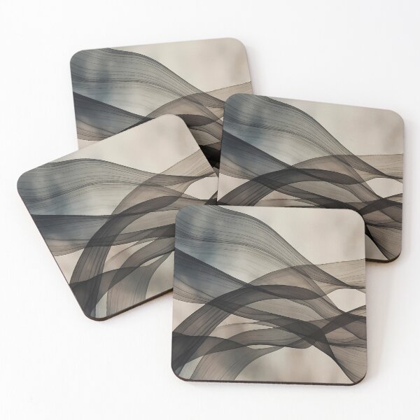Item preview, Monochrome Wavy Abstract Texture (image size 7840x11680) designed and sold by Digital-Davinci.