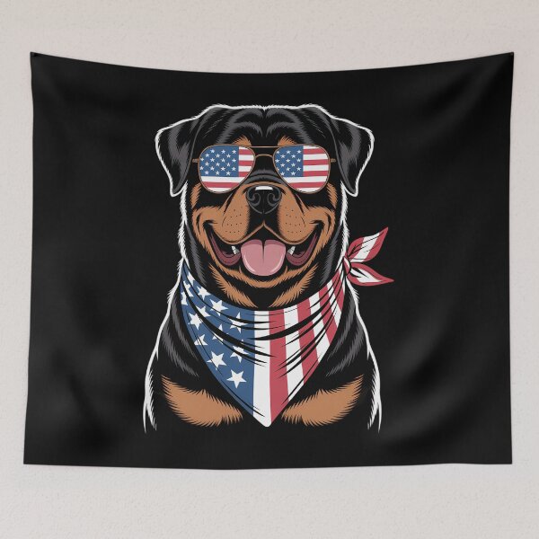Item preview, Rottweiler 4th of July American Flag designed and sold by AsteriskDatBArt.