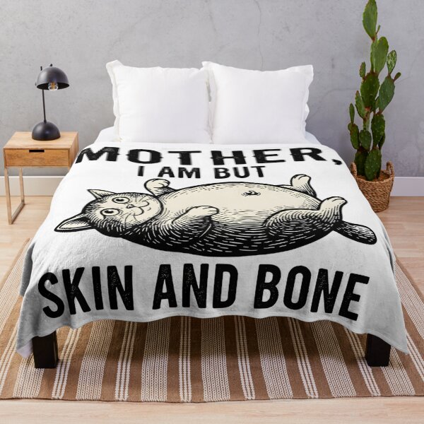 Item preview, Mother I Am But Skin and Bones – Funny Cat Quote T-Shirt & Sticker | Sarcastic Pet Mom Humor Tee designed and sold by Teetreasure2.