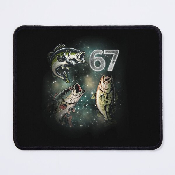 Item preview, Funny 67 6 7 Vintage Bass Fishing 67 Cosmic T-Shirt designed and sold by LashondaGreen89.