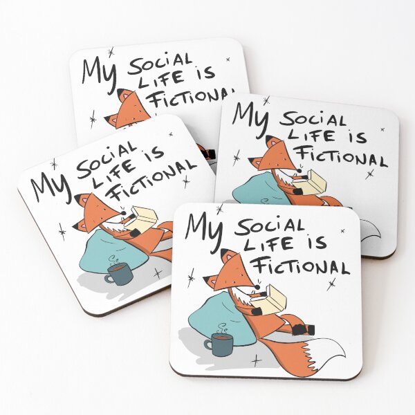Item preview, Cozy Fox Reading a Book with Coffee – Cute Relaxing Illustration designed and sold by DesignFreakArt.