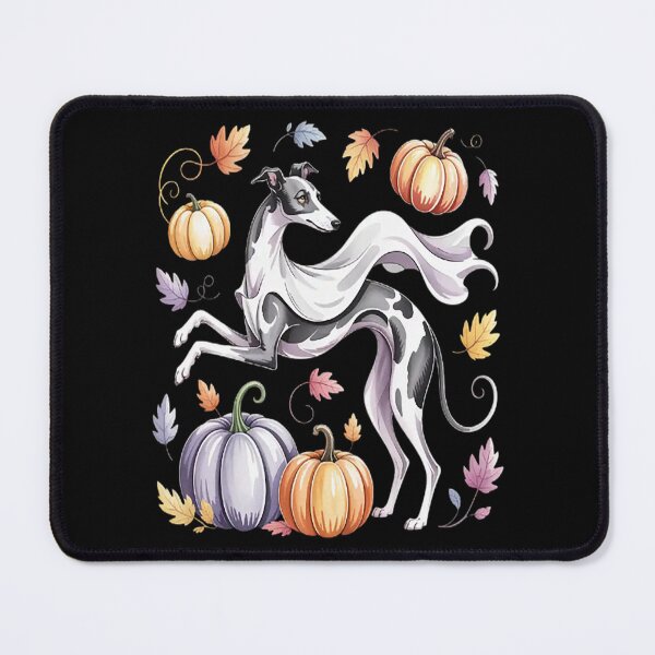 Item preview, Autumn Whippet Ghost Embrace The Fall Magic Halloween Whimsy designed and sold by mandiana.
