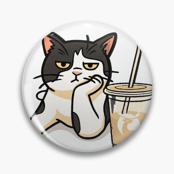 Item preview, cat and coffee designed and sold by Mystic & Celestial Art.