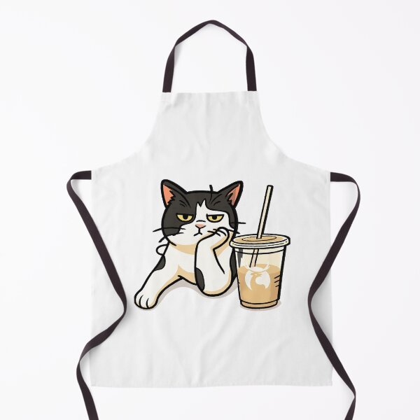 Item preview, cat and coffee designed and sold by Mystic & Celestial Art.