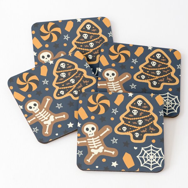 Item preview, Spooky Cute Gingerbread Skeleton & Candy Halloween Christmas Seamless Pattern designed and sold by UniqueDesign751.