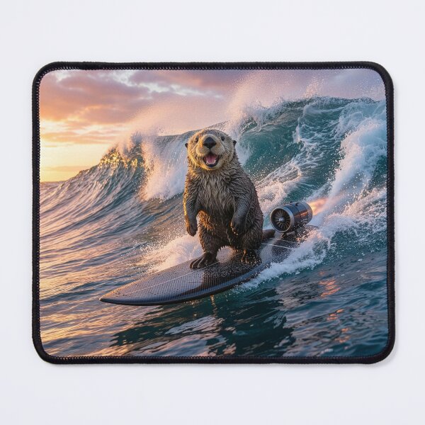 Item preview, Otter Feels the Stoke on a Jet-Powered Surfboard designed and sold by Tridentulus.