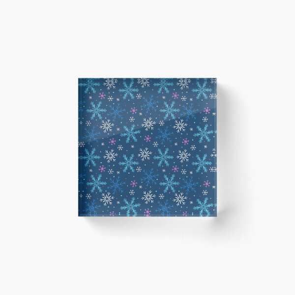Item preview, copos de nieve sobre un fondo azul designed and sold by burbura.