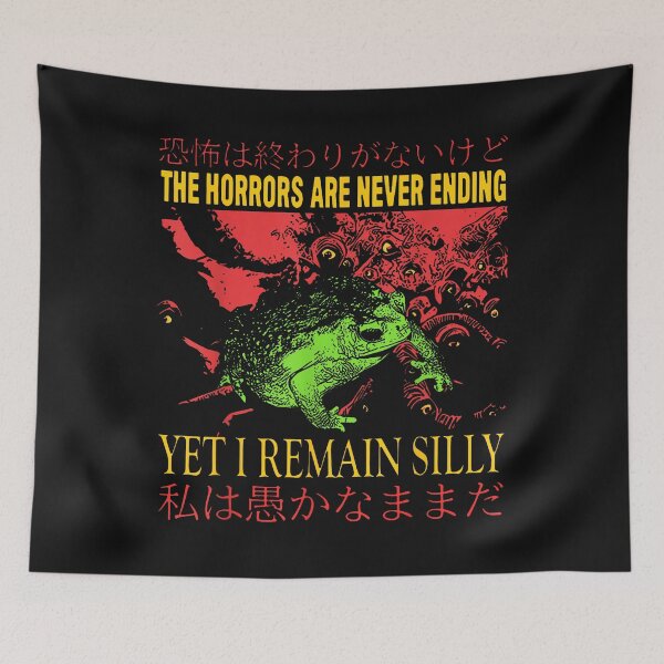 Item preview, Horrors Are Never Ending Yet I Remain Silly Japanese Frog  designed and sold by EricaNichols8.