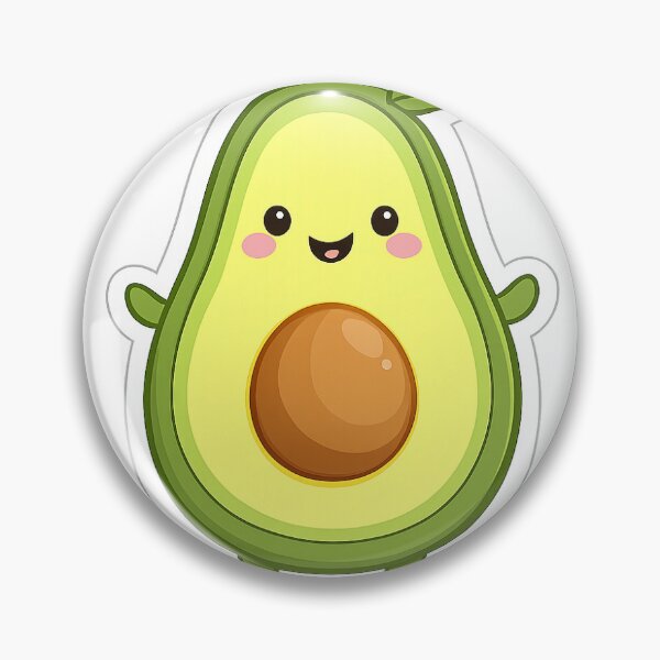 Item preview, Smiling Avocado Character Sticker designed and sold by Jeanoby.