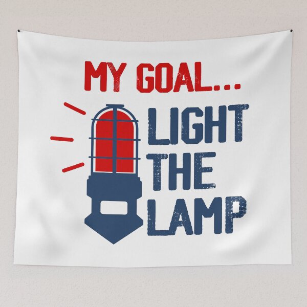 Item preview, Hockey saying: My Goal... Light the Lamp with goal lamp graphic designed and sold by CHASAcreative.