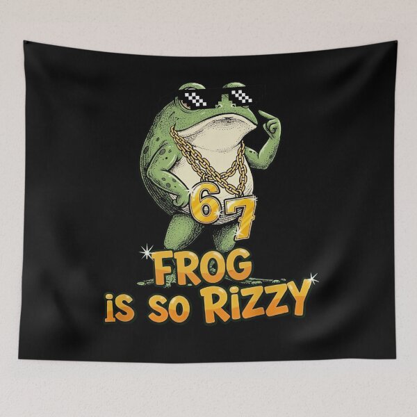 Item preview, 67 6 7 Rizz Frog Meme Gangsta T-Shirt designed and sold by LashondaGreen89.