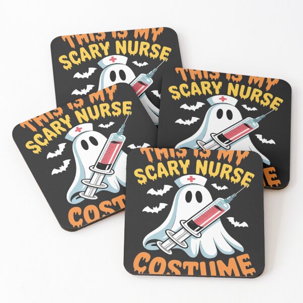 Item preview, Halloween My Scary Nurse Costume Funny Ghost Scrub designed and sold by tkhrbika.