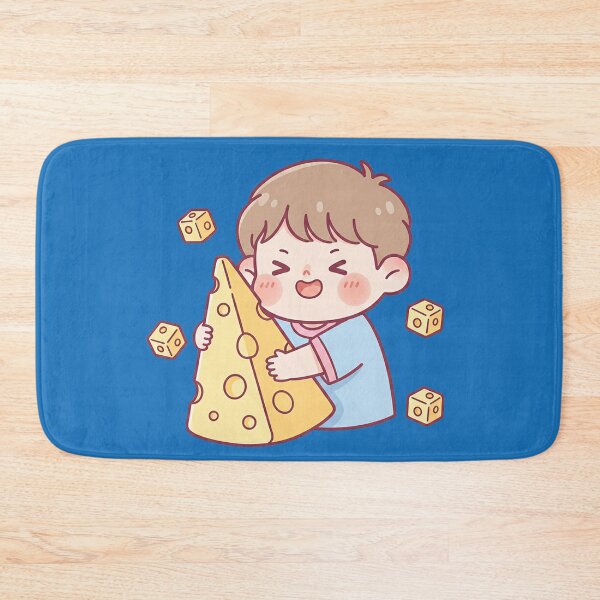 Item preview, The little boy hugged a big piece of cheese. designed and sold by FluffyGallery.