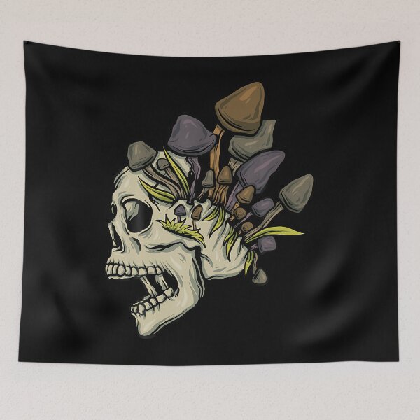 Item preview, Goth Mushroom Collector Skull designed and sold by gaelaedanesaa.