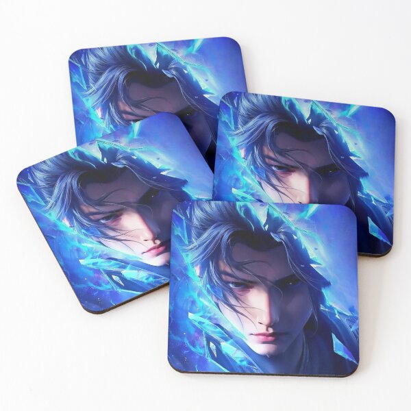Item preview, Blue Elemental Warrior Amidst Shards of Ice designed and sold by newvisionart191.