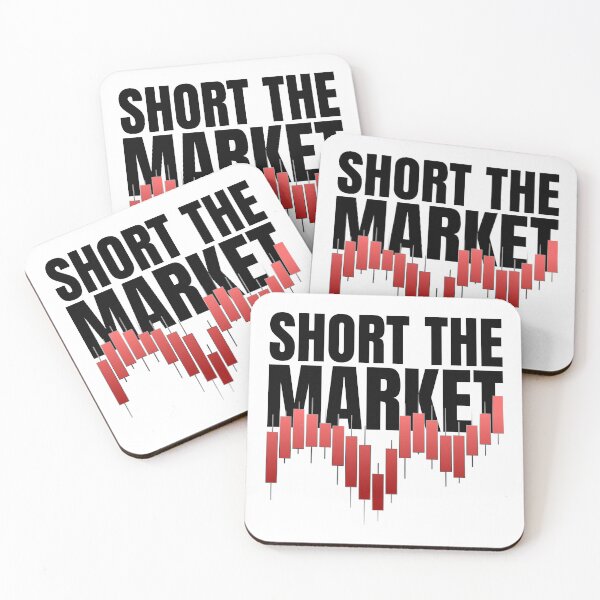 Item preview, Short The Market | Bearish Red Candlestick Chart & Put Option Trading designed and sold by PixelPlush.