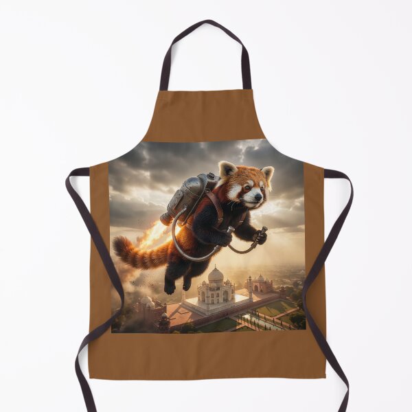 Item preview, Red Panda Flies Over Taj Mahal with Jetpack designed and sold by Tridentulus.