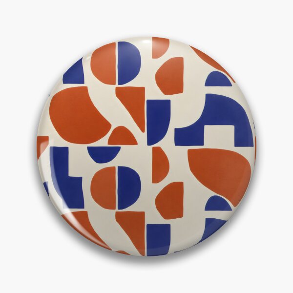 Item preview, Terracotta and Blue Geometric Pattern – Abstract Modern Design designed and sold by SplashTastic.