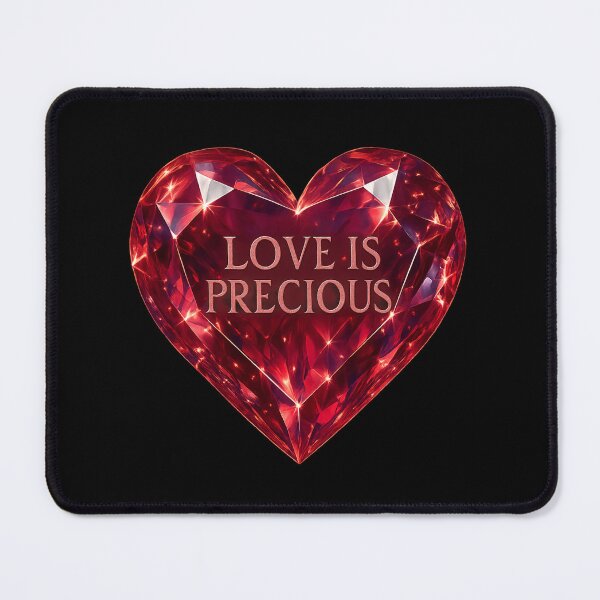 Item preview, Crystal Heart Gemstone - “Love Is Precious” Engraved designed and sold by MKreative Studio.