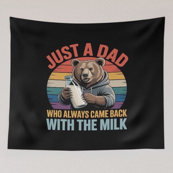 Item preview, Just a dad who always came back with the milk fathers day designed and sold by Tatianamiobi.